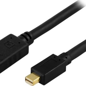 DELTACO DisplayPort til Mini DisplayPort kabel, 20-p ha-ha, 1m, Svart v:3910084 DELTACO DisplayPort til Mini DisplayPort kabel, 20-p ha-ha, 1m, Svart v:3910084