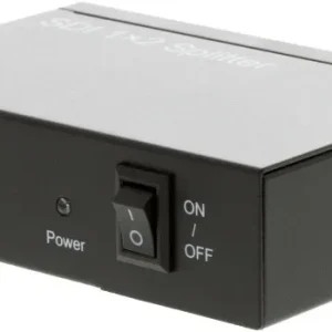 SDI-splitter en til to, 3G/HD-SDI, 1080p, 12 bit, BNC, metall, svart v:6772046