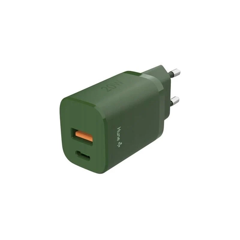 Hune Huron 20W Vegglader med USB-C 1 x USB-A – Grønn v:7883275 Hune Huron 20W Vegglader med USB-C 1 x USB-A – Grønn v:7883275
