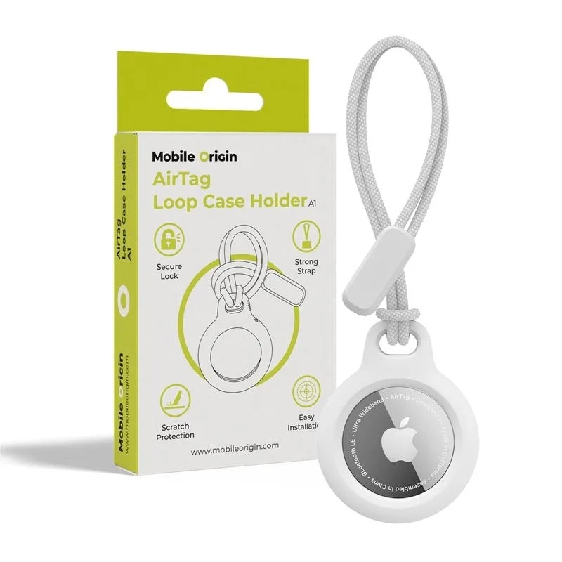 Mobile Origin AirTag 1. & 2. Gen. Loop Deksel – Hvit v:7046565