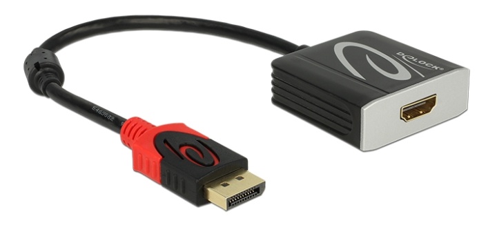 DeLOCK DisplayPort til HDMI-adapter, aktiv, 4K i 60 Hz, 0,2 m v:4390170