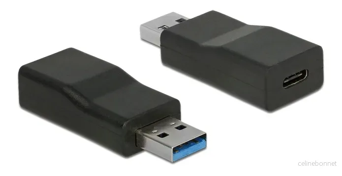 DeLOCK USB-omformer, USB-C - USB-A, 3.1 Gen 2, svart v:1167014