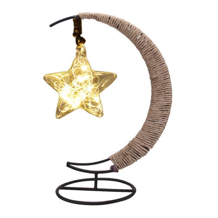 Bordlampe med en hengende glassstjerne v:6587514