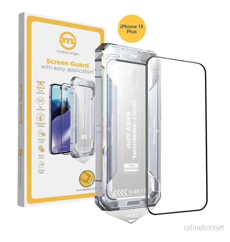 iPhone 15 Plus Mobile Origin Skjermbeskyttelsesglass m. Applikator - G v:8921474