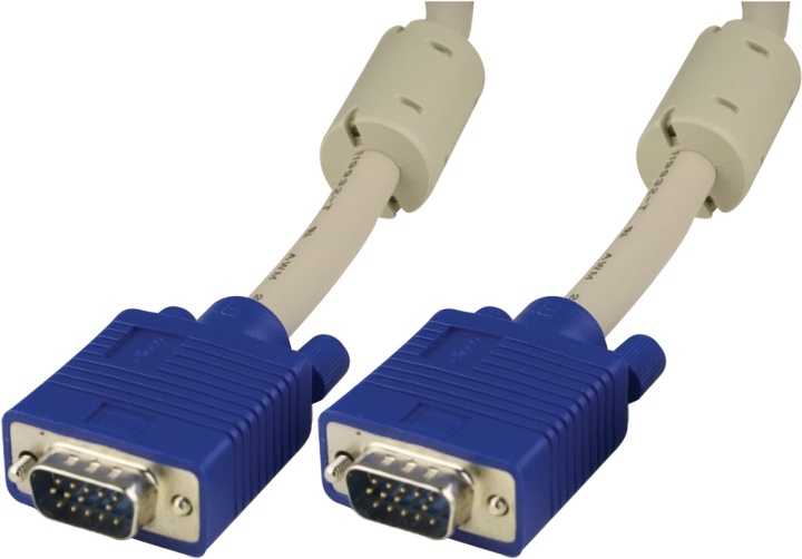 DELTACO skjermkabel RGB HD15 output-output, 5m,Pin-Pin,uten pin9 v:9710428