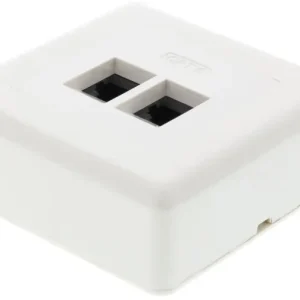 DELTACO Vägguttag utanpåliggande, UTP 2xRJ45, Cat6 v:7412823 DELTACO Vägguttag utanpåliggande, UTP 2xRJ45, Cat6 v:7412823