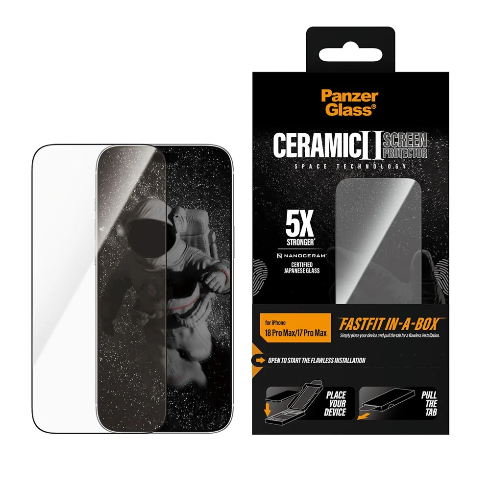 iPhone 18 Pro Max / 17 Pro Max PanzerGlass Ceramic Ultra-Wide Fit Skje v:8969527