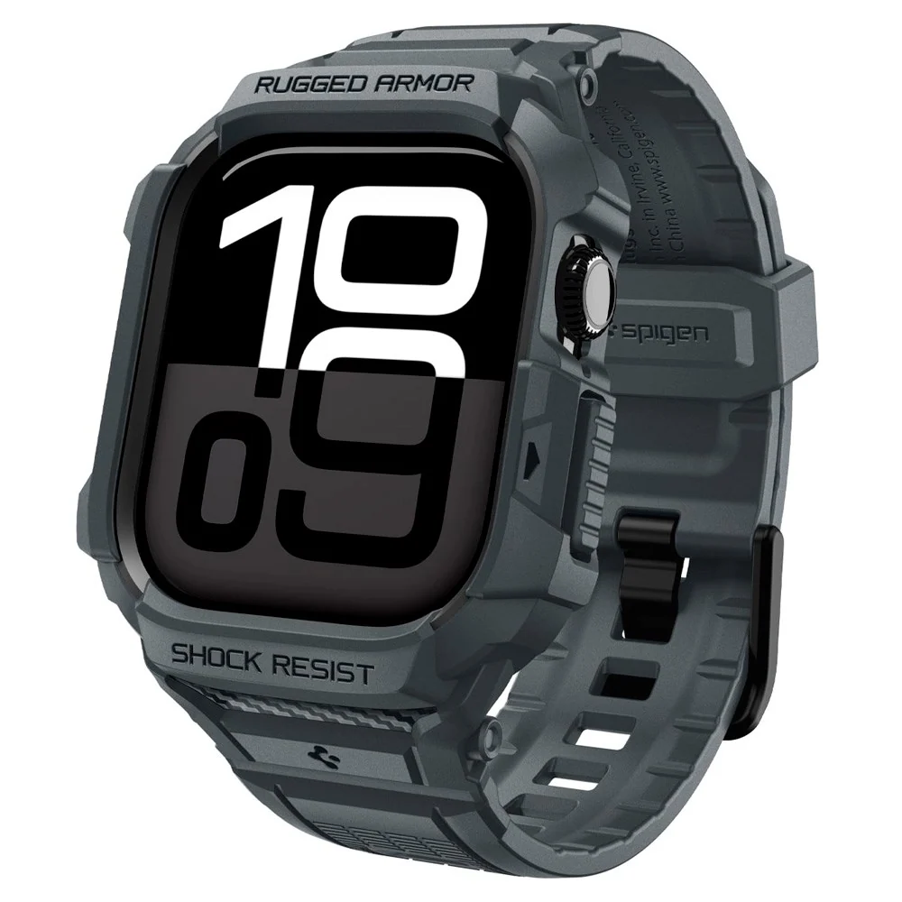Apple Watch 11 (46mm) Spigen Rugged Armor Pro 2 Deksel m. Rem – Grå v:8057123