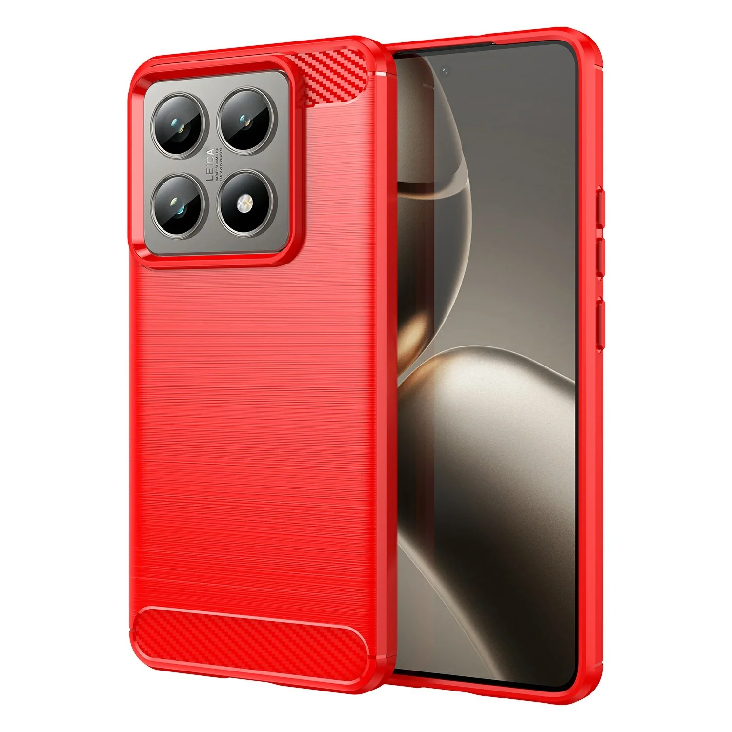 EIDERWOOD Xiaomi 14t/14T Pro Deksel Karbonfibertekstur – R'd v:8566560