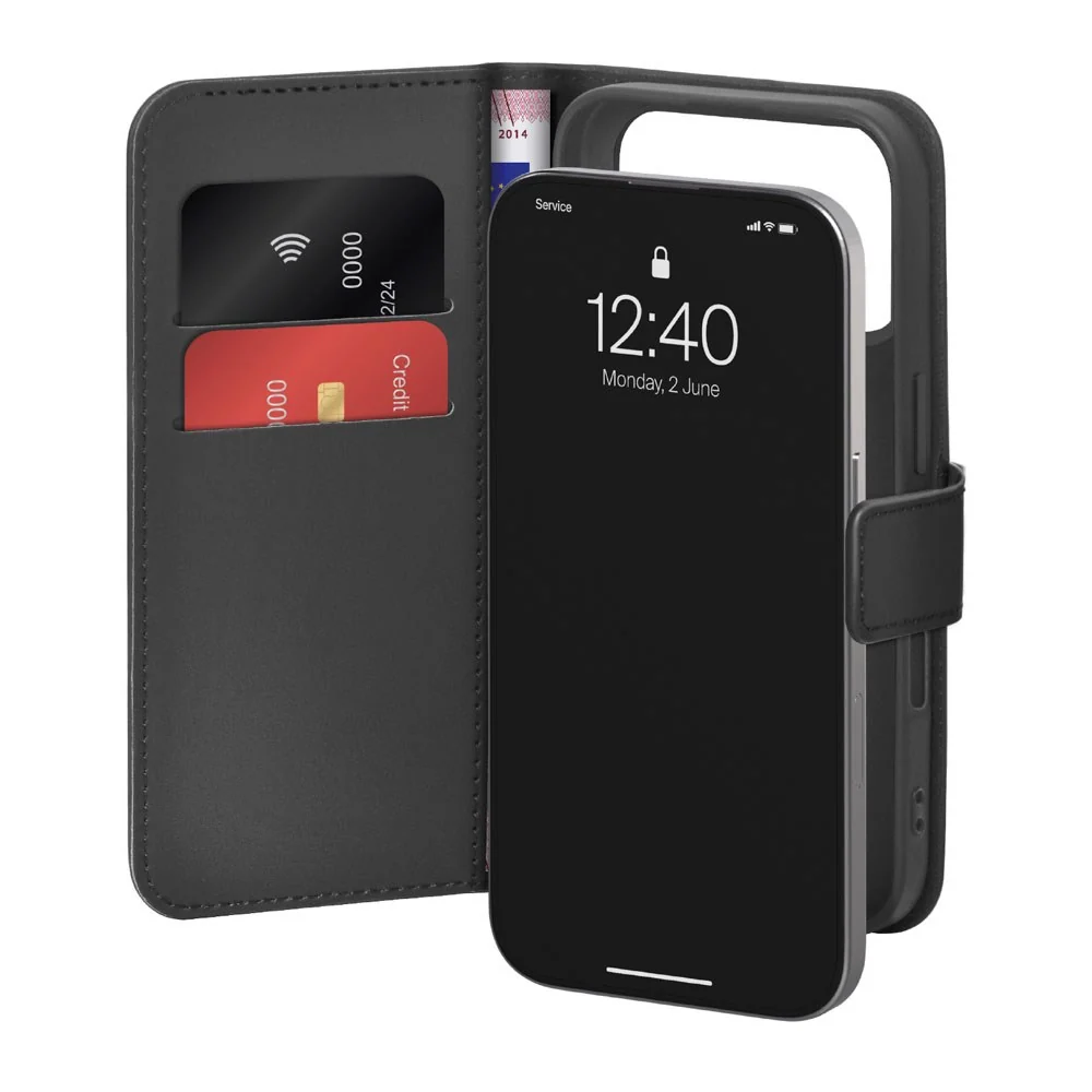 iPhone 17 Pro Max PURO Eco-Leather Flip Deksel med Kortholder & Stativ v:6919088 iPhone 17 Pro Max PURO Eco-Leather Flip Deksel med Kortholder & Stativ v:6919088