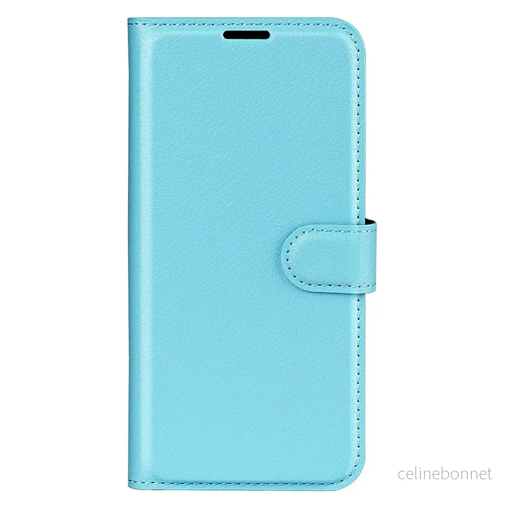 EIDERWOOD Xiaomi 14T Pro Litchi Skin Flip Deksel med Lommebok – Blå v:4325691
