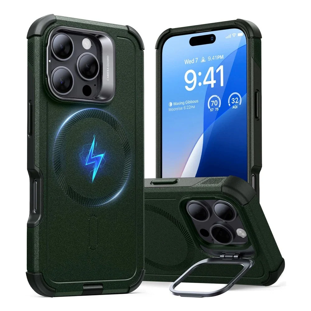 ESR iPhone 16 Pro Cyber Armor Deksel med Kickstand – MagSafe Kompatibe v:8942668