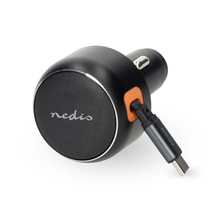 Nedis Billader | 30 W | 2.4 / 3.0 A | Antall utganger: 1 | Uttrekkbar USB-C™-kabel | 0.70 m | Automatisk Spenning Utvalg v:5884390 Nedis Billader | 30 W | 2.4 / 3.0 A | Antall utganger: 1 | Uttrekkbar USB-C™-kabel | 0.70 m | Automatisk Spenning Utvalg v:5884390