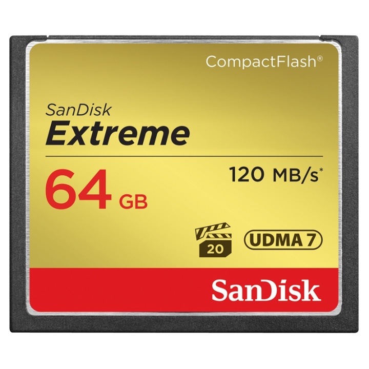 SANDISK Minnekort CF Extreme 64GB 120MB/s UDMA7 v:3204470 SANDISK Minnekort CF Extreme 64GB 120MB/s UDMA7 v:3204470