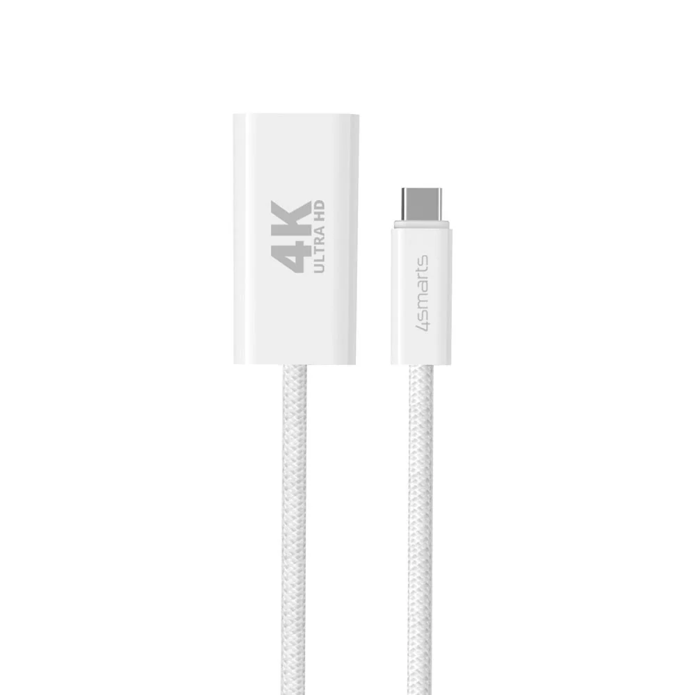 4smarts USB-C til HDMI Adapter – 1.5m – Hvit v:7801694 4smarts USB-C til HDMI Adapter – 1.5m – Hvit v:7801694