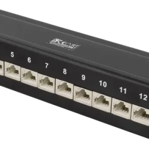 DELTACO Kretspanel, 12xRJ45, Cat6a, veggmonterbart, 10Gbps, svart v:8362936 DELTACO Kretspanel, 12xRJ45, Cat6a, veggmonterbart, 10Gbps, svart v:8362936