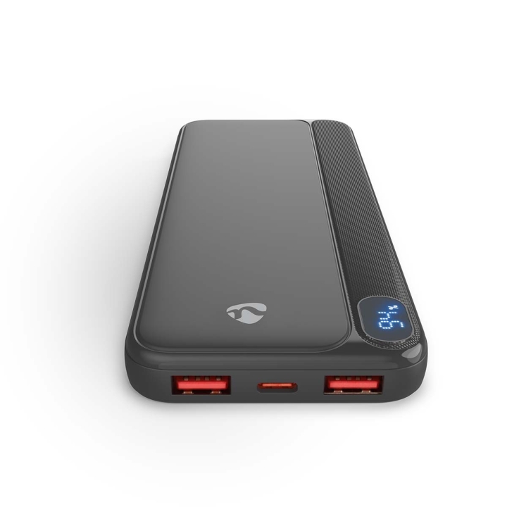Nedis Power Bank | 10000 mAh | 20 W | 1.5 / 1.67 / 2.0 / 2.22 / 3.0 A | Enhetens strømuttak: 1x USB-C™ / 2x USB-A | Enhetens inngangsforbindelse ®: 1x USB-C™ | Lithium-Polymer | Display v:2603196