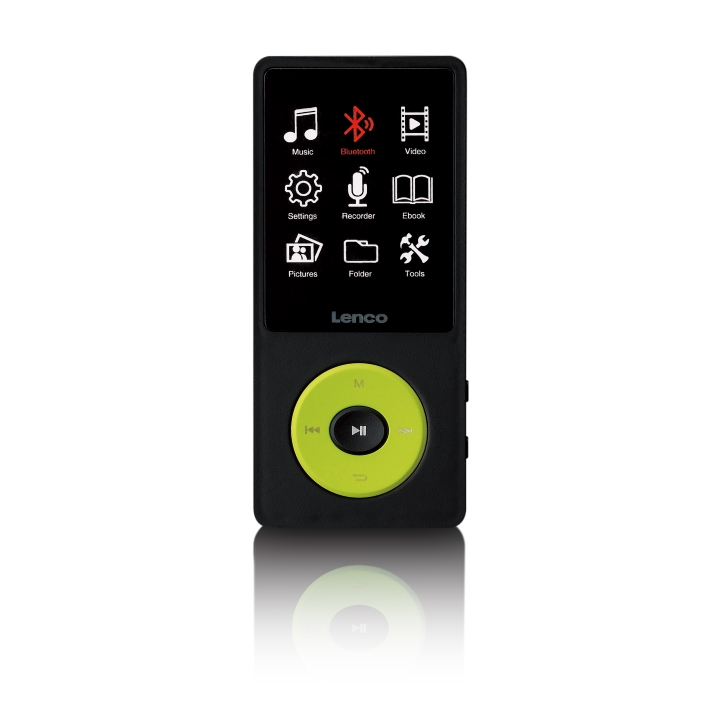 Lenco MP3/MP4-spiller med Bluetooth® og 8 GB internminne Green v:5794702 Lenco MP3/MP4-spiller med Bluetooth® og 8 GB internminne Green v:5794702