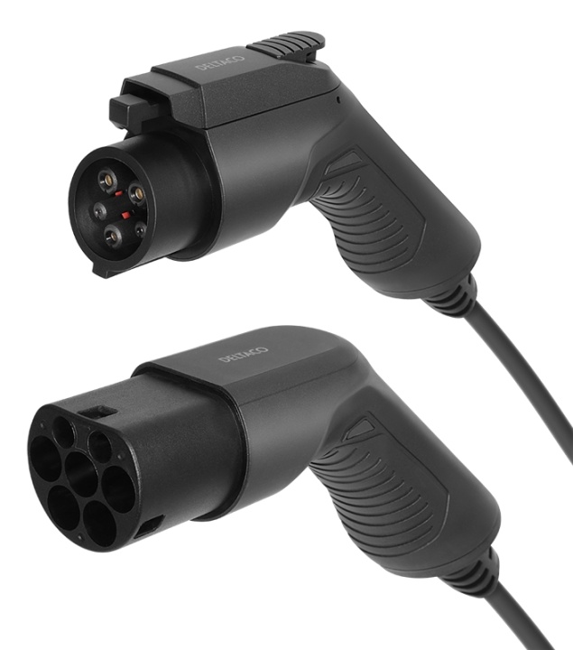 DELTACO EV-cable type 2 - type 1, 1 phase, 16A, 5M v:5524670