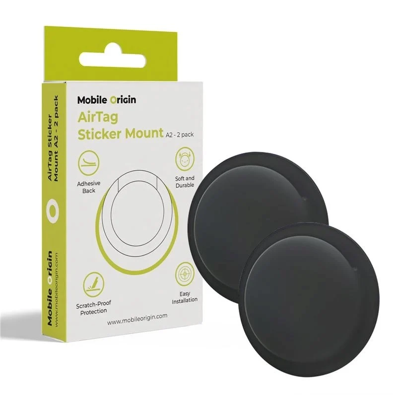 Mobile Origin Silikon AirTag 1. & 2. Gen.-Holder med Selvklebende Baks v:7188047