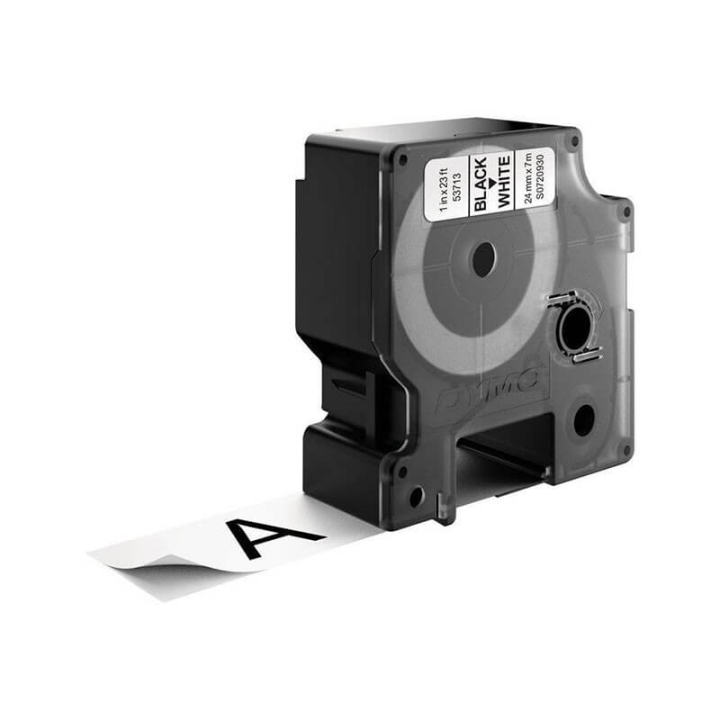 DYMO Fargebånd S0720930 53713 24 mm svart på hvitt v:1960034 DYMO Fargebånd S0720930 53713 24 mm svart på hvitt v:1960034