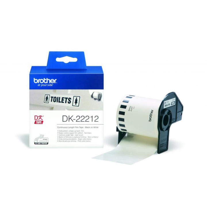 Brother Tape DK22212 62mm Svart på Vit v:3800410