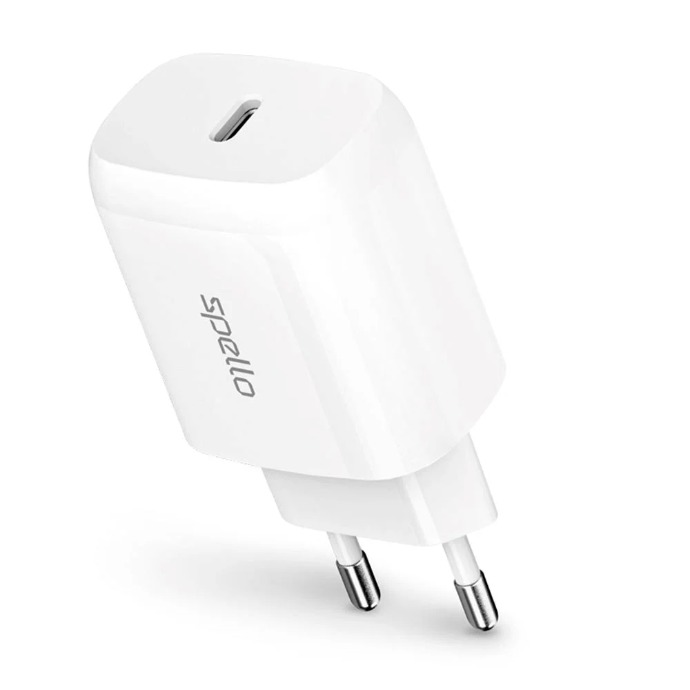 Spello 20W Vegglader med USB-C - Power Delivery - Hvit v:9677022
