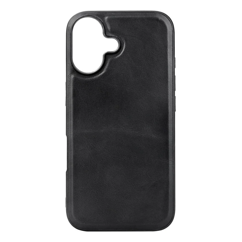 iPhone 16 Buffalo Ekte Skinn Deksel - MagSafe Kompatibel - Svart v:3458511