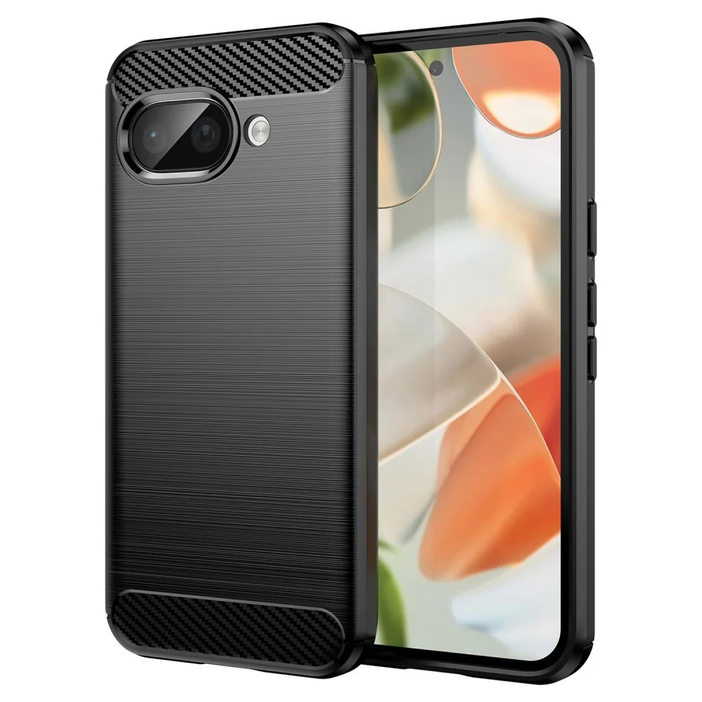 EIDERWOOD Google Pixel 9a Brushed Carbon Deksel – Svart v:4791939