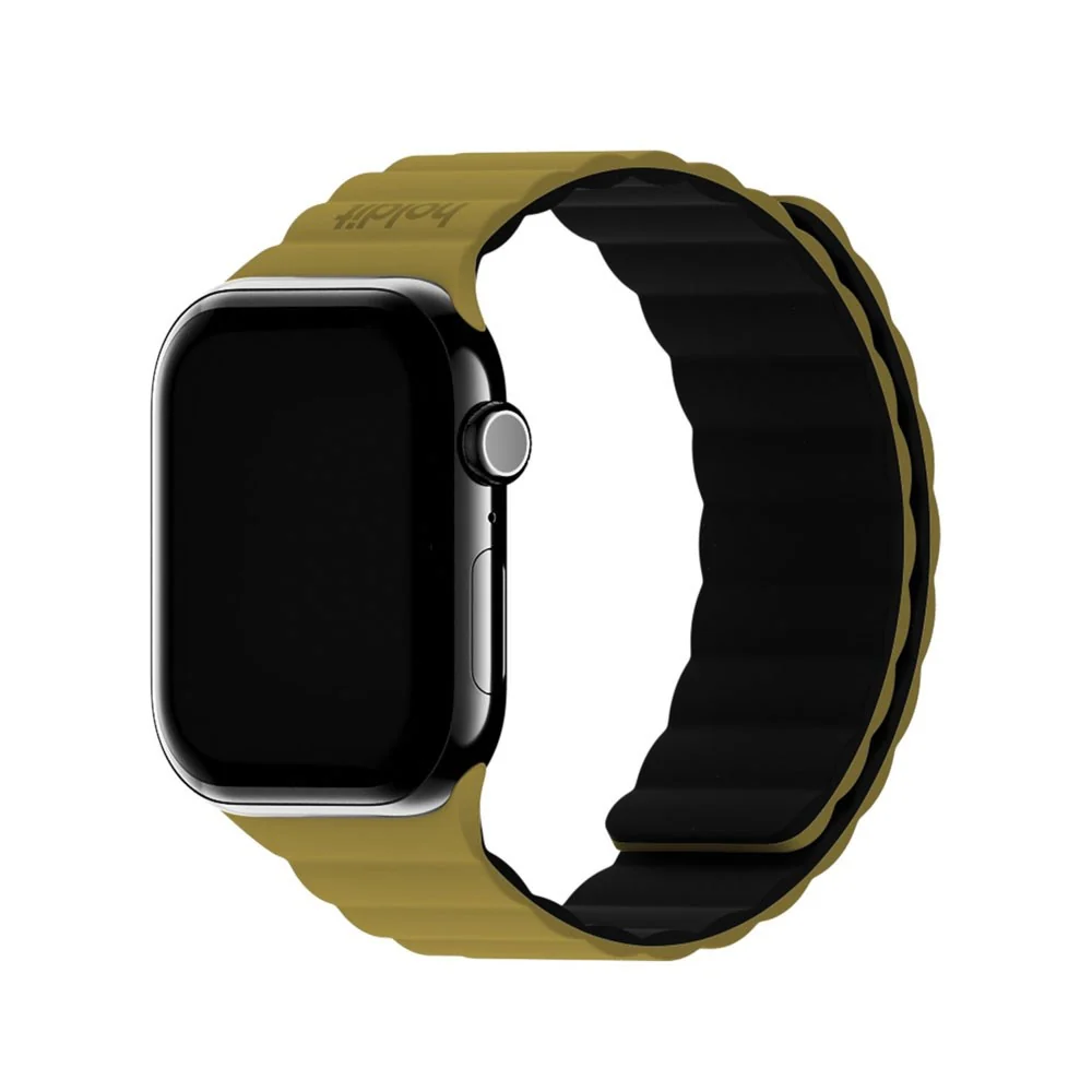 Apple Watch (42/44/SE/45/46/49mm) Holdit Silicone Magnet Rem – Warm Ol v:3162840 Apple Watch (42/44/SE/45/46/49mm) Holdit Silicone Magnet Rem – Warm Ol v:3162840