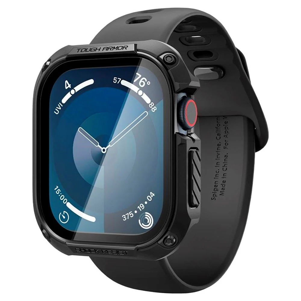 Apple Watch 11 / 10 (46mm) Spigen Tough Armor Deksel m. Skjermbeskytte v:123053 Apple Watch 11 / 10 (46mm) Spigen Tough Armor Deksel m. Skjermbeskytte v:123053
