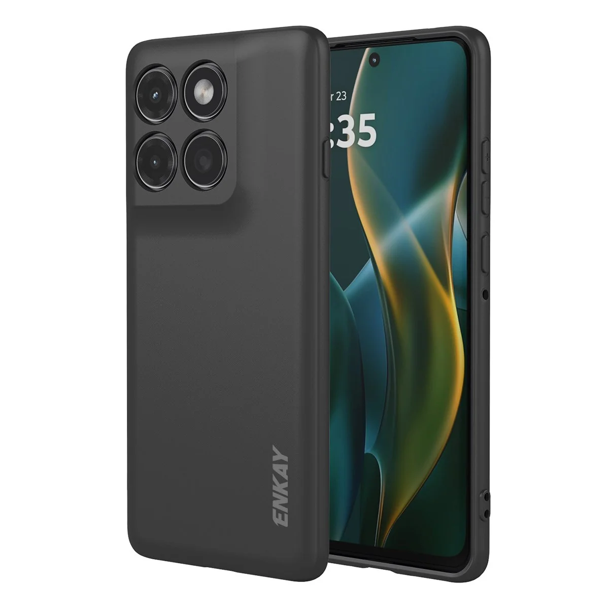ENKAY Motorola Edge 60 Pro Silikon Deksel – Svart v:2780328