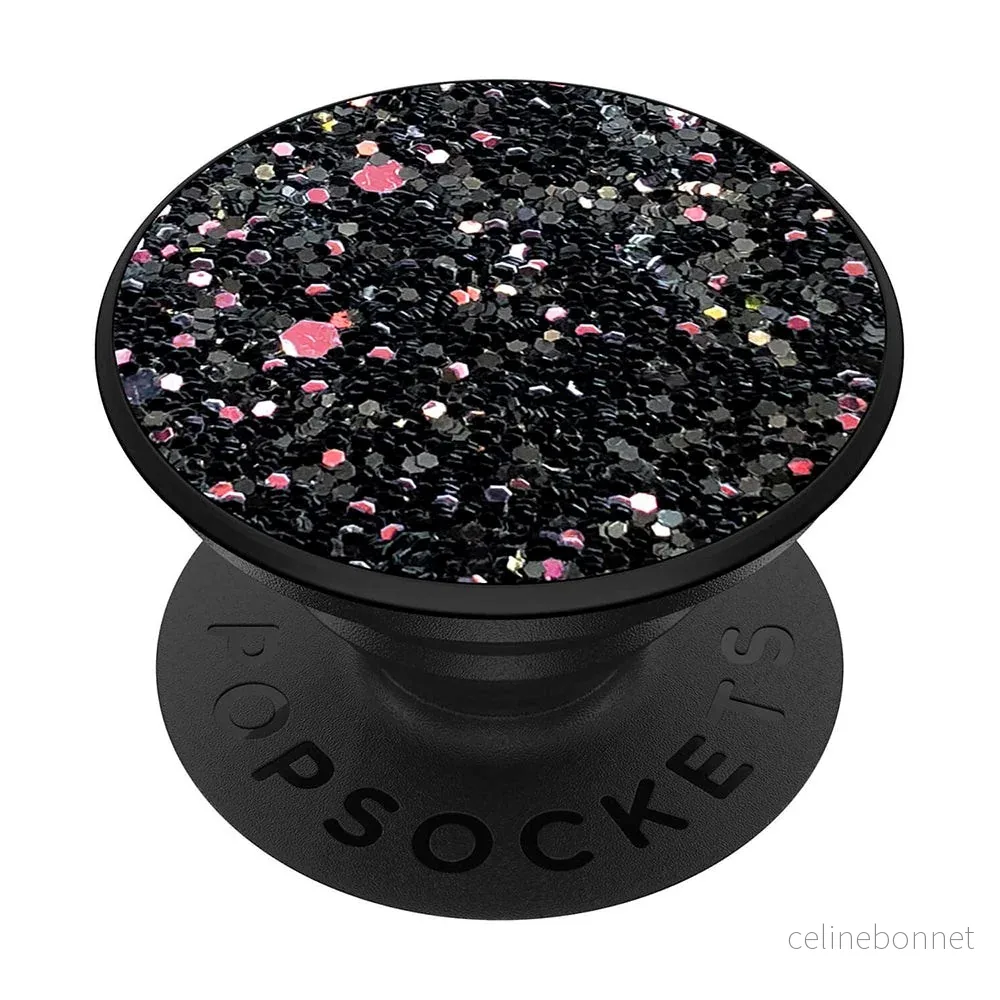 POPSOCKETS PopGrip Sparkle Black Avtagbart Grep med Stativfunksjon v:1514667 POPSOCKETS PopGrip Sparkle Black Avtagbart Grep med Stativfunksjon v:1514667