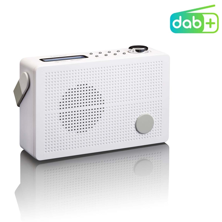 Lenco Bærbar DAB+/FM-radio med alarmfunksjon Hvit v:4578842 Lenco Bærbar DAB+/FM-radio med alarmfunksjon Hvit v:4578842