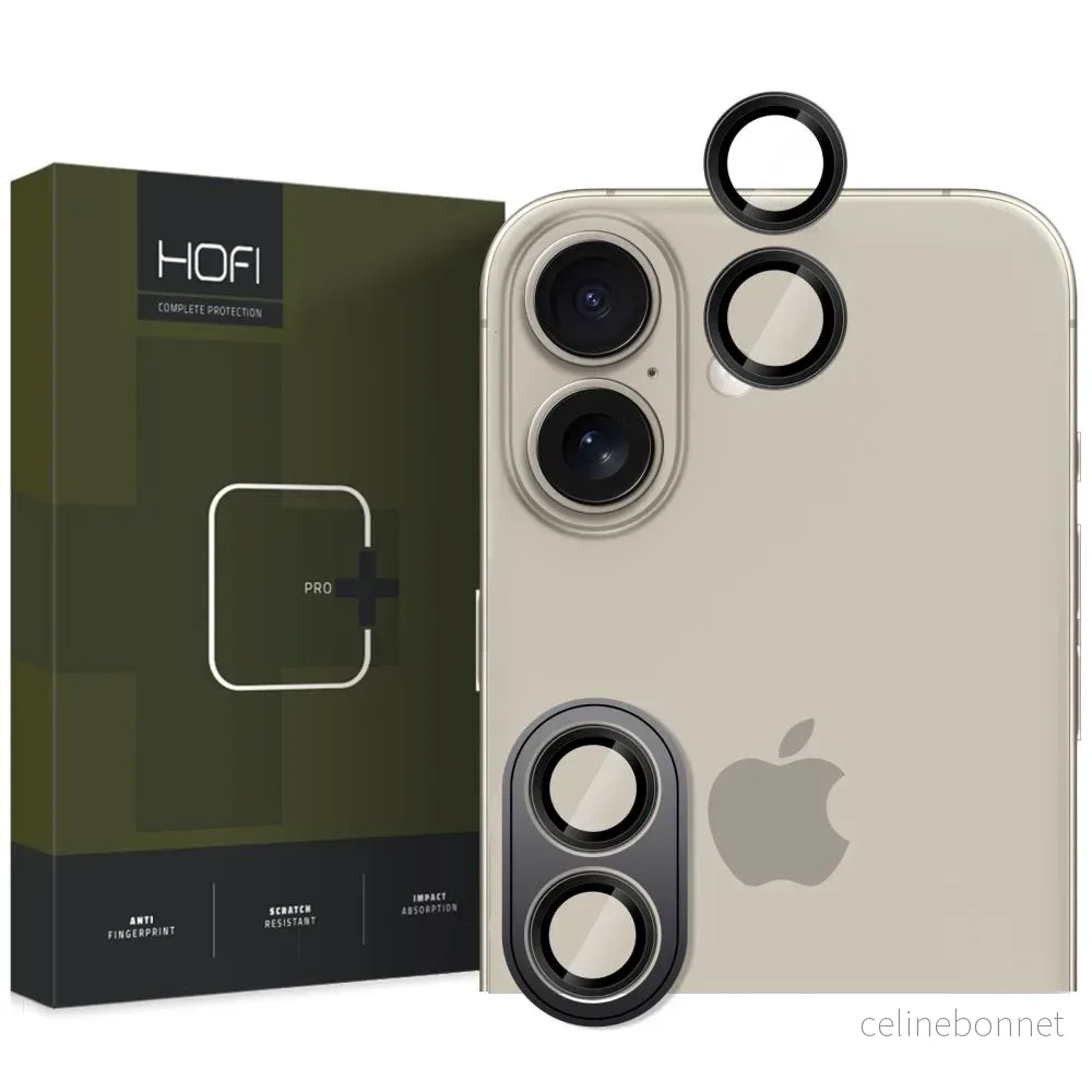 iPhone 16 / 16 Plus HOFI Camring Pro+ – Kameralinsebeskyttelse – Svart v:7032961 iPhone 16 / 16 Plus HOFI Camring Pro+ – Kameralinsebeskyttelse – Svart v:7032961