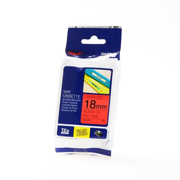 Brother Tape TZE-441 18mm Svart på Röd v:8163810 Brother Tape TZE-441 18mm Svart på Röd v:8163810