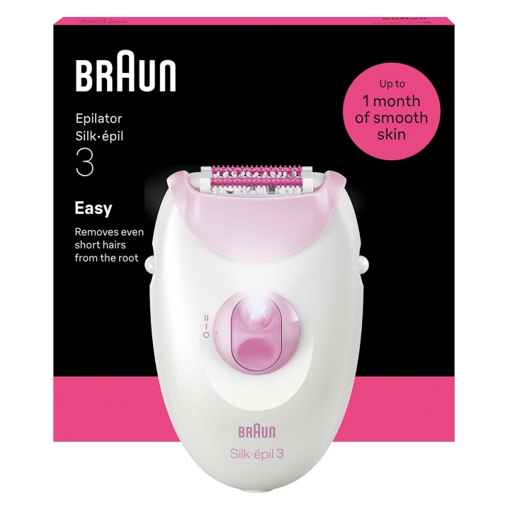 Braun Epilator Silk·épil 3, Epilator med sladd, Långvarigt Slät Hud, 3-000, Rosa v:8066216 Braun Epilator Silk·épil 3, Epilator med sladd, Långvarigt Slät Hud, 3-000, Rosa v:8066216