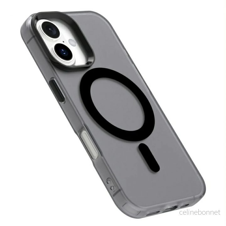 Halvtransparent etui med MagSafe for iPhone 16 Pro Max, svart v:4411145