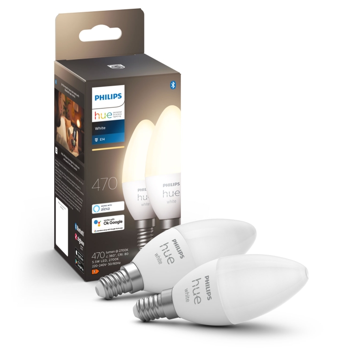 Philips Hue Hvit E14 Crown 2-pakning v:9870726