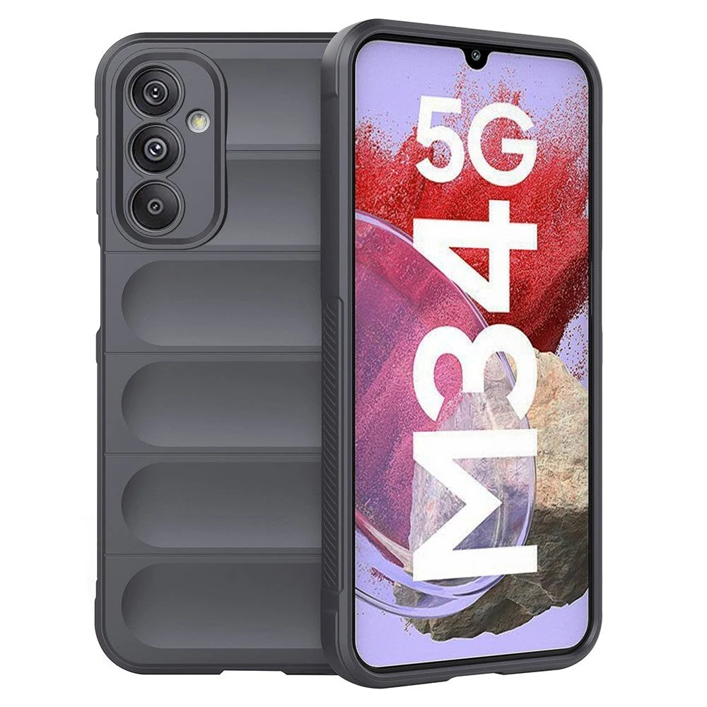 Samsung Galaxy M34 (5G) / F34 (5G) Fleksibelt Plastdeksel – Mørk Grå v:8892760