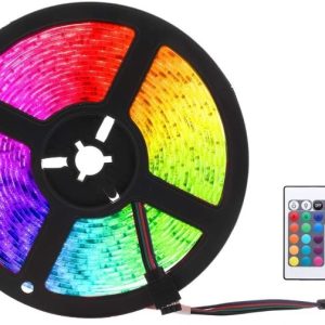 5050 RGB LED-stripe med fjernkontroll, 3m v:3628388 5050 RGB LED-stripe med fjernkontroll, 3m v:3628388
