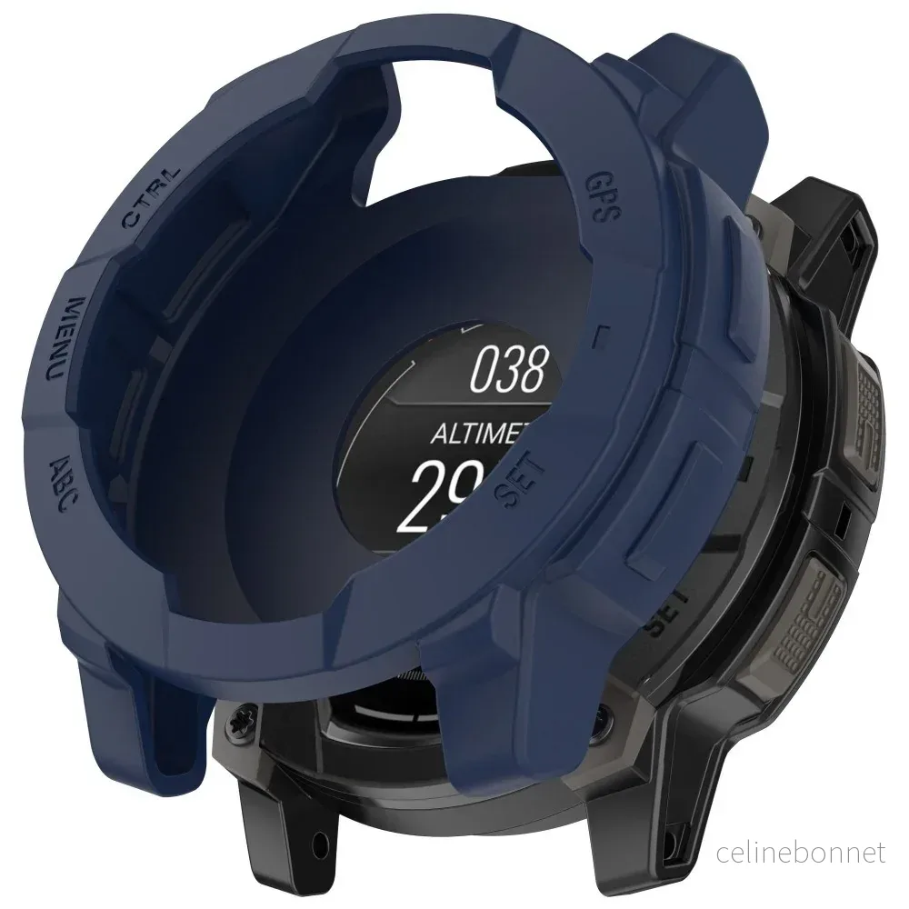 Garmin Instinct 3 AMOLED / Solar (50mm) Bumper Silikon Deksel – Blå v:4515195 Garmin Instinct 3 AMOLED / Solar (50mm) Bumper Silikon Deksel – Blå v:4515195