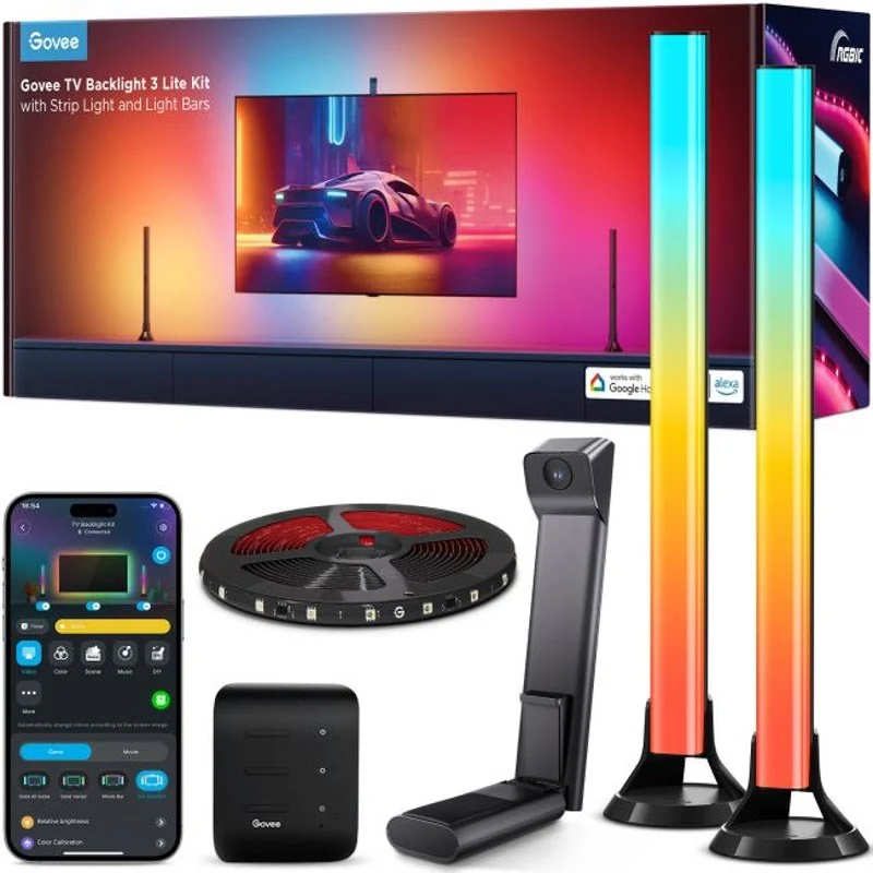 Govee TV BackLight 3 Lite Kit med Strip Light og Light Bars – 55 – 65" v:4248902
