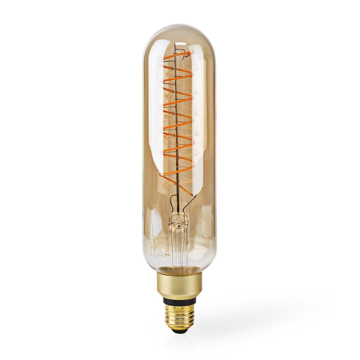 Nedis LED lyspære E27 | T65 | 8.5 W | 600 lm | 2000 | Dimbar | Med gullfinish | Retro Style | 1 stk v:8214595