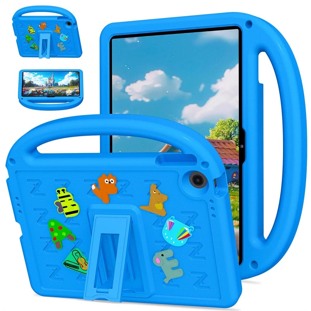 EIDERWOOD Lenovo Tab 10.1" Barnedeksel med Stativ og Håndholder – Blå v:5266203 EIDERWOOD Lenovo Tab 10.1" Barnedeksel med Stativ og Håndholder – Blå v:5266203