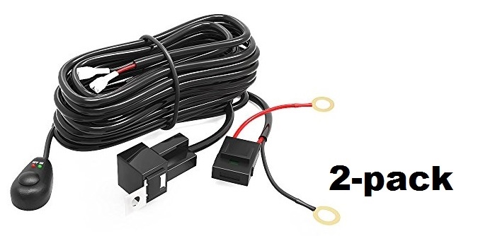 2-paks Relékabelsett 40A med bryter, for LED-ramper og tilleggslys v:2865367