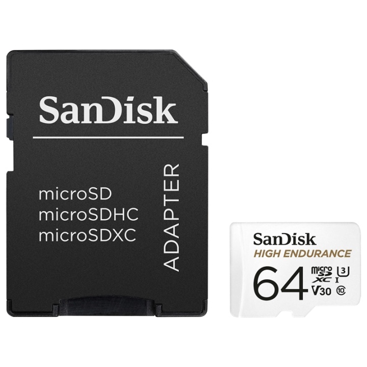 Sandisk Minneskort MicroSDXC 64GB För Bilkamera/Videmonitor med adapter v:5640682