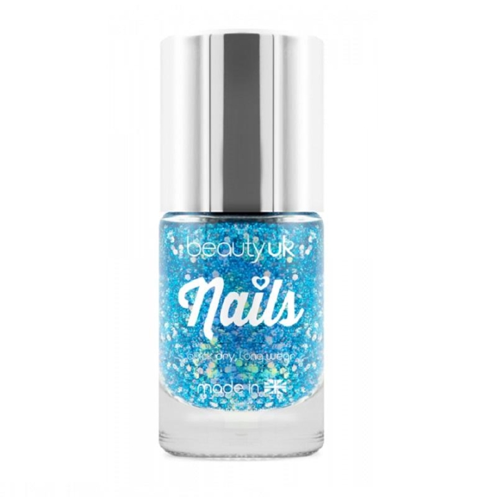 BeautyUK Beauty UK Glitter neglelakk – Supernova Blue v:5442997 BeautyUK Beauty UK Glitter neglelakk – Supernova Blue v:5442997