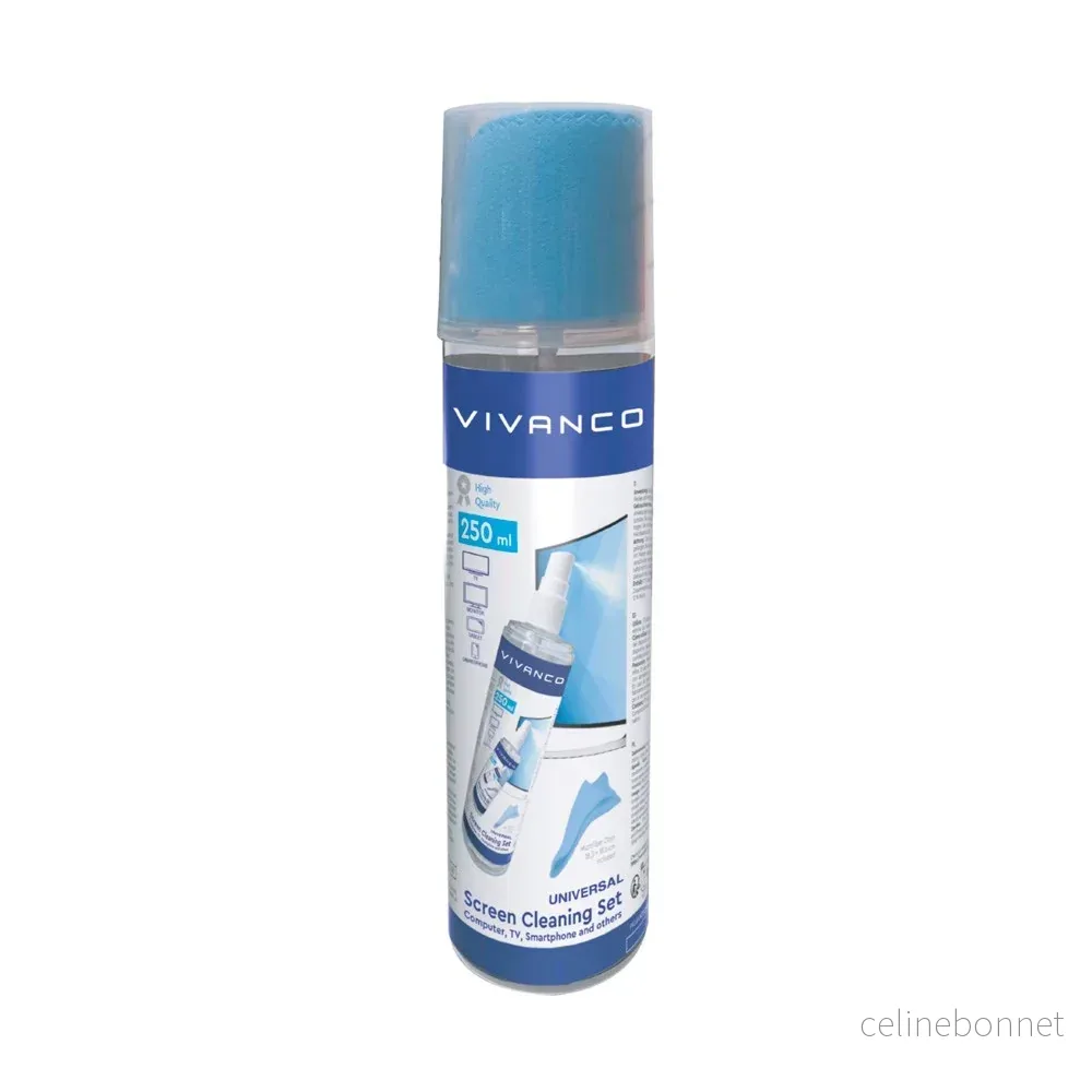 Vivanco Rengjøringssett - Rengjøringsmiddel & Mikrofiberklut - 250 ml. v:7741749