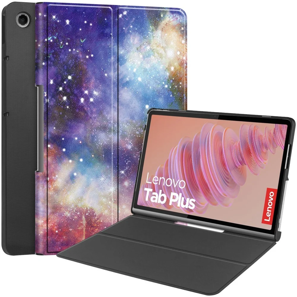 EIDERWOOD Lenovo Tab Plus 11.5" Kunstskinn Deksel med Mønster – Galaks v:8565619 EIDERWOOD Lenovo Tab Plus 11.5" Kunstskinn Deksel med Mønster – Galaks v:8565619